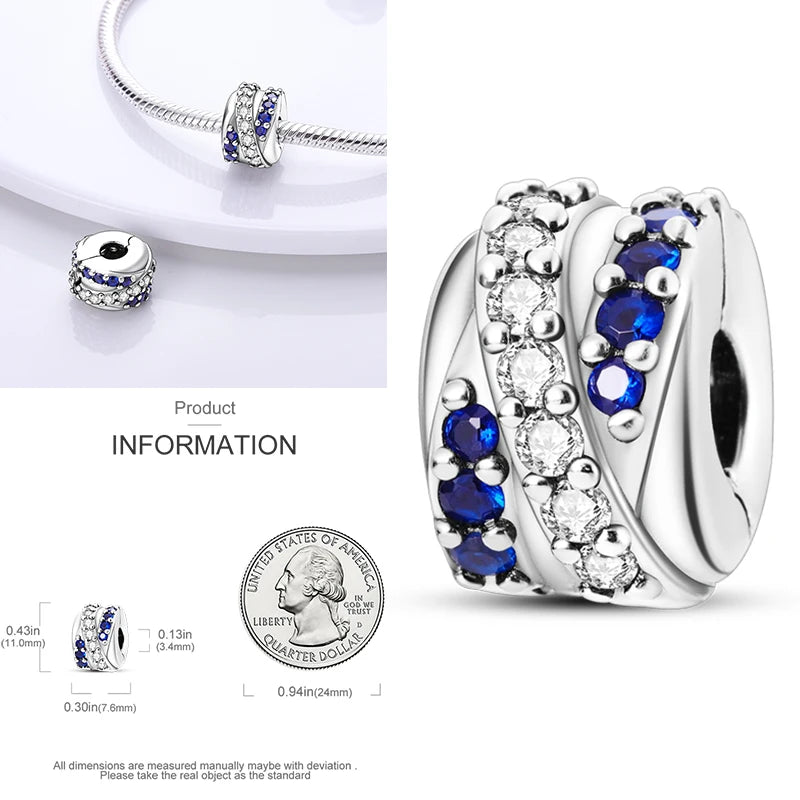 Katze Schmetterling Gänseblümchen CZ Pave Clip Charms Positionierung Schnalle 925 Sterling Silber Silikon Spacer Perlen passen Original Racelet DIY
