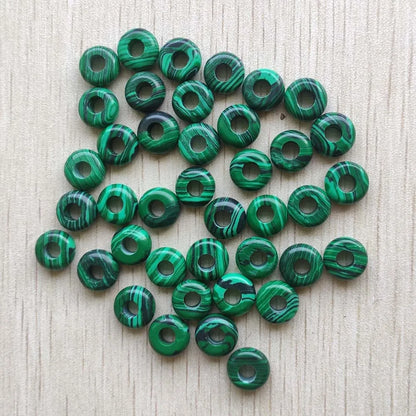 Mode gute Qualität Naturstein Mix runde Charms großes Loch Charms Perlen 10mm für Schmuckherstellung 50 Stück Großhandel kostenloser Versand