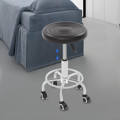 360 °   Drehbarer Barhocker, Bürohocker mit Rollen, Drehstuhl Höhenverstellbar 45-57 cm, Tragfähigkeit 150 kg