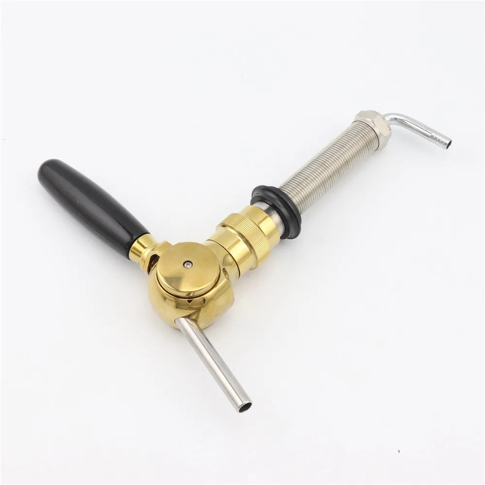 Homebrew Bier Armaturen Belgischen Typ Draft Bier Tap Mit 100mm Länge G5/8 "Schaft Kupfer Verchromt flow Control Ball Form