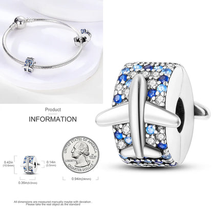 Katze Schmetterling Gänseblümchen CZ Pave Clip Charms Positionierung Schnalle 925 Sterling Silber Silikon Spacer Perlen passen Original Racelet DIY