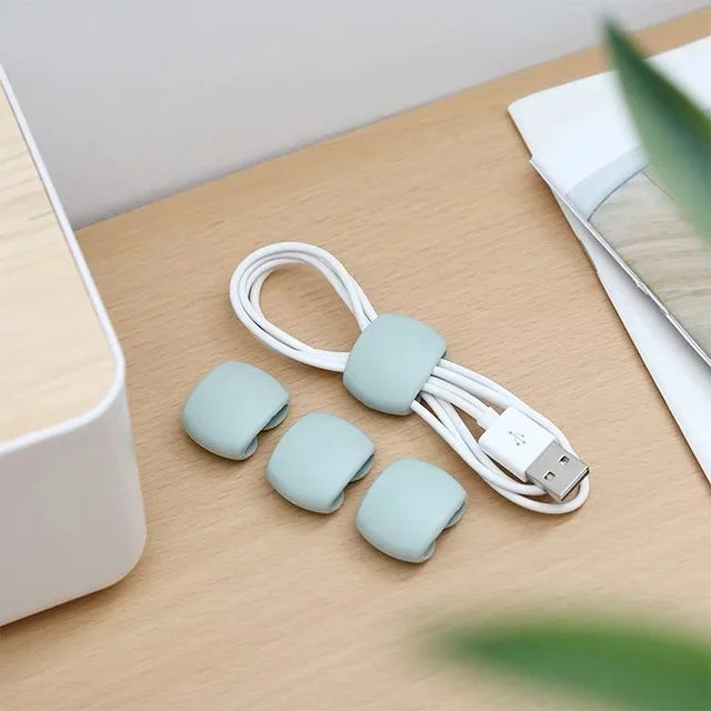 1-20PCS Tragbare Kabel Clips Desktop USB Ladekabel Management Wiederverwendbare Kabel Organizer Draht Halter Protektoren Hause büro