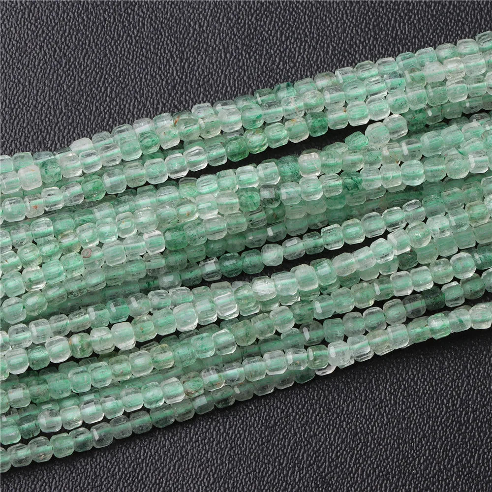 Heiße Natürliche Facettierte Stein Perle 2-3mm Kleine Quadratische Quarz Granat Glas Cube Lose Perlen Für Schmuck Machen hand Zubehör