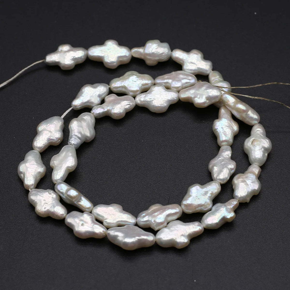 Natürliche Süßwasserperlen Perlen Kreuz Weiß Lose Spacer Perlen für Schmuck Machen Diy Mode Armband Halskette Zubehör