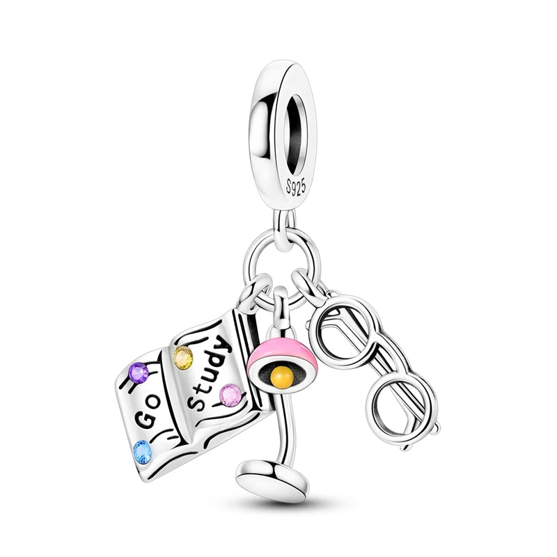 Edle Serie 925er Silber Parfüm-Bogen-Designs, Charm-Perlen, Anhänger, baumelnd, passend für Original-Armreif, Charm-Armband, DIY-Frauenschmuck