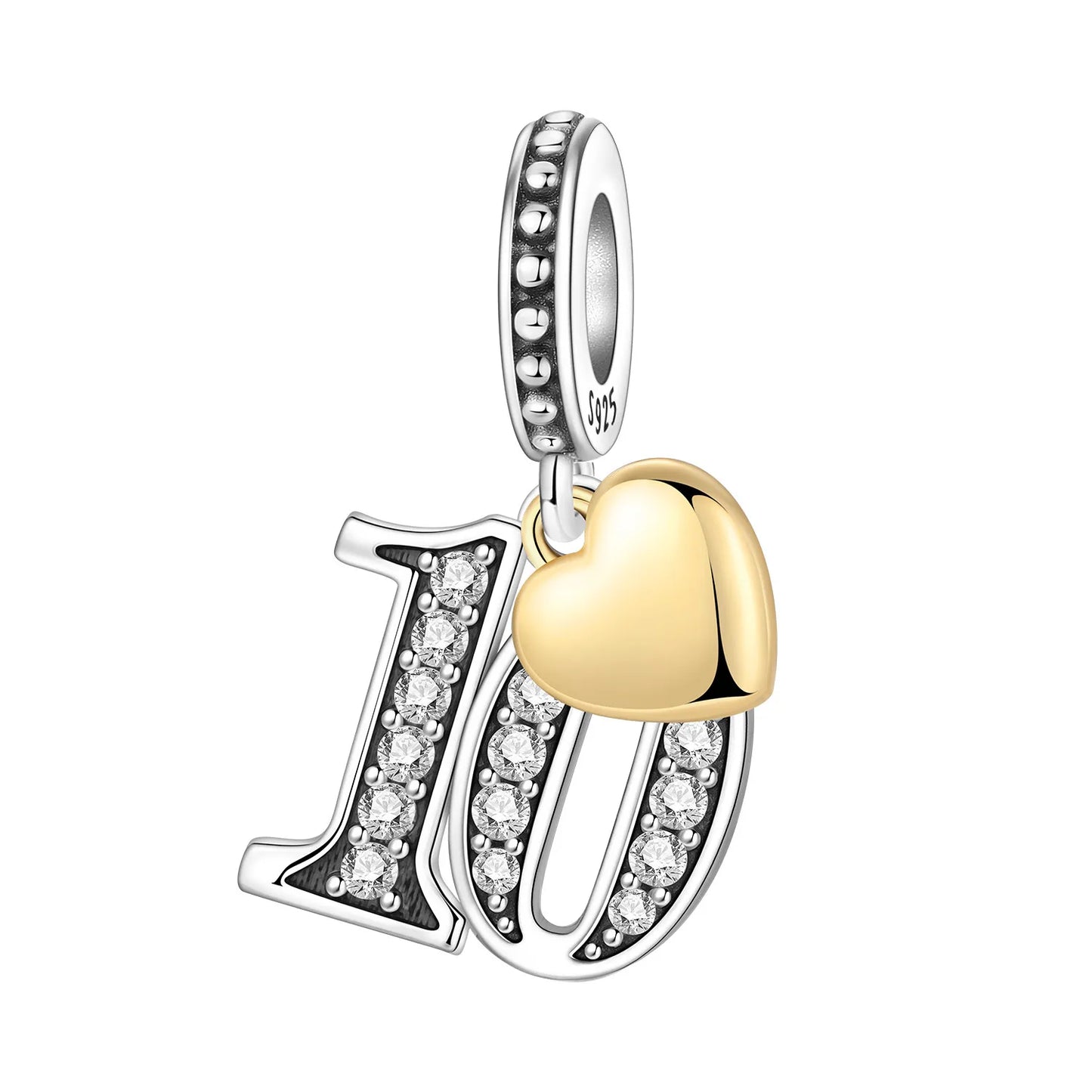 15. 16 18 20 21. Jahrestag Geburtstag Hochzeit S925 Sterling Silber Charm Bead Anhänger Fit Armband Halskette DIY Schmuck Geschenk