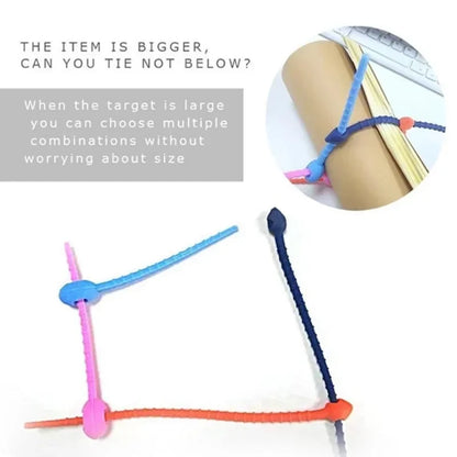30PCS Silikon Wiederverwendbare Kabel Draht Organizer Wickler Lagerung Halter Tasche Krawatten Kabel Tasche Clip Lebensmittel Saver Kopfhörer Linie Ordentlich clips