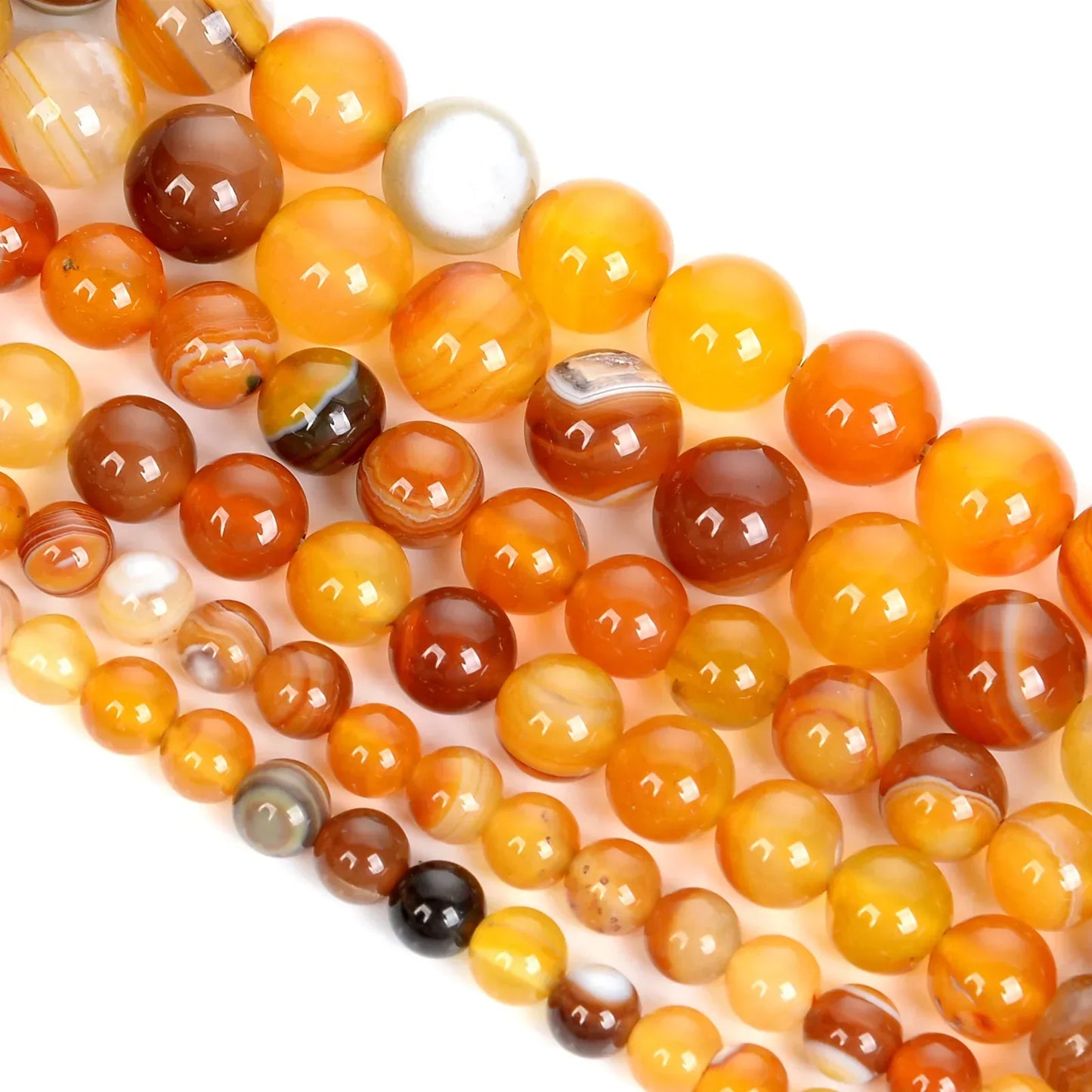 Bernstein Gelb Sardonyx Achat Naturstein Perlen Runde Losse Perlen Für Schmuck Machen DIY Armbänder Zubehör Perlen 6/8/10MM