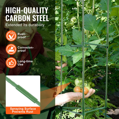 SucceBuy 6er-Pack Tomatenkäfige für Gartenspalier, Pflanzenpfähle, Stütze für Hochbeet, Gemüse, Blumen, Kletterpflanzen