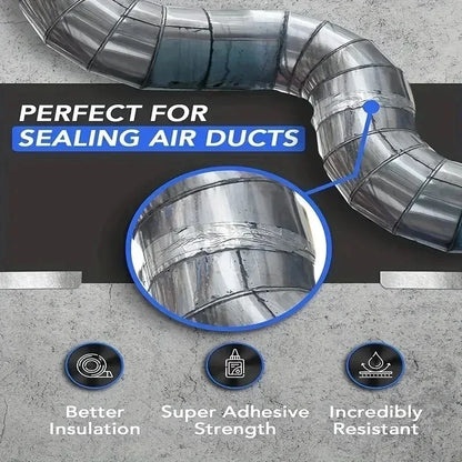 1–10 Stück hochtemperaturbeständiges Aluminiumfolienband, wasserdicht, feuchtigkeitsbeständig, rostfrei, Dichtungsband für Rohrreparatur, Küchenauspuff