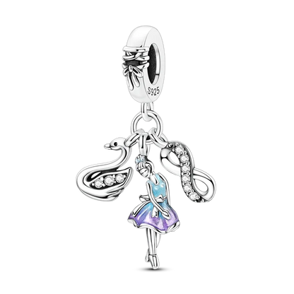 Original-Charm-Perle aus 925er-Sterlingsilber mit eingelegtem Zirkonium, Schleife, Liebesherz, Ballon-Anhänger, passend für Armbänder, DIY-Schmuckmarkierung