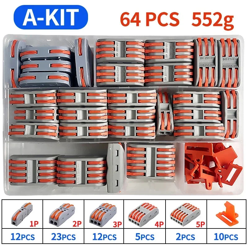Schnelle elektrische stecker universal kompakte push-in leiter spl verdrahtung kabel stecker stumpf klemmen block AWG28-12
