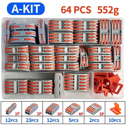 Schnelle elektrische stecker universal kompakte push-in leiter spl verdrahtung kabel stecker stumpf klemmen block AWG28-12