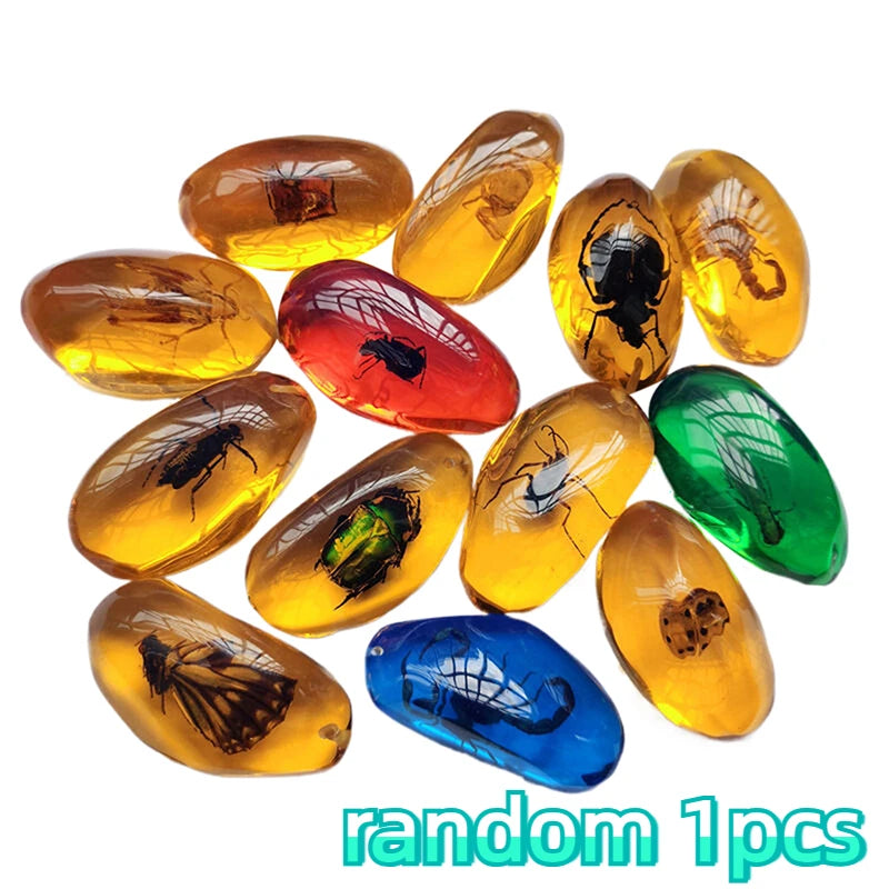 Insekten Bernstein Edelstein DIY Handwerk Geschenk Insekten Bernstein Edelstein Skorpion natürliche und mineralische Steine Home Decor