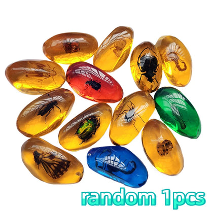 Insekten Bernstein Edelstein DIY Handwerk Geschenk Insekten Bernstein Edelstein Skorpion natürliche und mineralische Steine Home Decor
