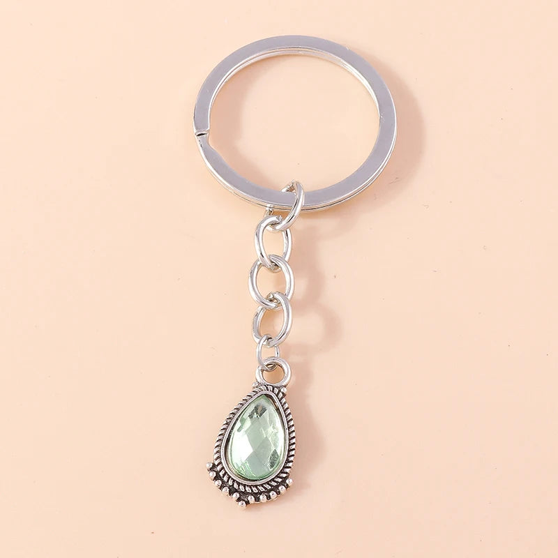 Retro Truthahn Glück bösen Blick Schlüssel bund Edelstein Kristall Schlüssel ring Anhänger für Auto Schlüssel halter Handtasche Dekor DIY Schmuck Geschenke
