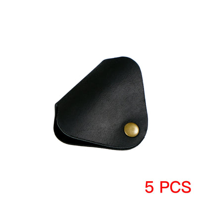 5 Stück Kabelhalter aus echtem Leder, Kabel-Organizer-Clips, Kabelbänder, Kopfhörerkabel, USB-Ladegerät-Halter für den Schreibtisch, ordentlicher Organizer