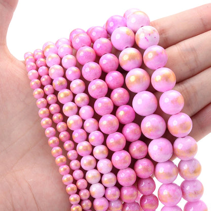 Natürliche rote Koralle Amazonit Türkise Achate Stein Runde lose Perlen für Schmuckherstellung DIY Armband Halskette handgemachte Handwerk