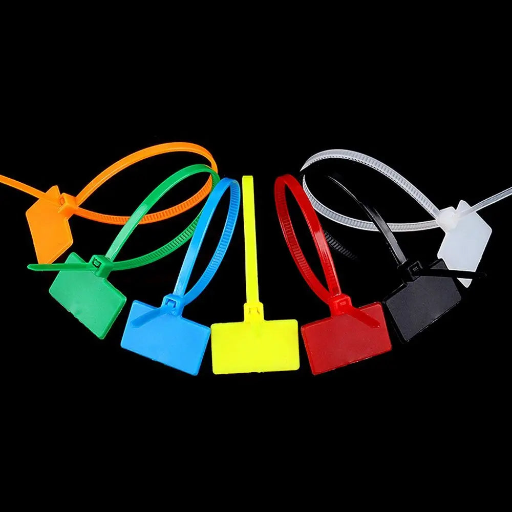 100 stücke Kunststoffs ch laufen binder Markierungen Kabel einfach markieren Nylon Kabelbinder Tag Etiketten Tag selbstsicher nde Kabelbinder