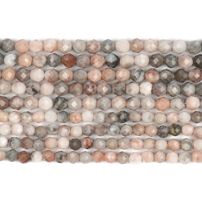 2 3 4mm natürliche facettierte Citrin Opal Jade Onyx Edelstein Perlen runde Mineral perlen für Schmuck herstellung DIY Armband Zubehör