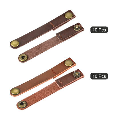 20pcs 5 Farben Leder Kabel bänder Kabelbinder Wraps Kabel Management Halter Halter Kabel Organizer für USB-Kabel Kopfhörer Drähte