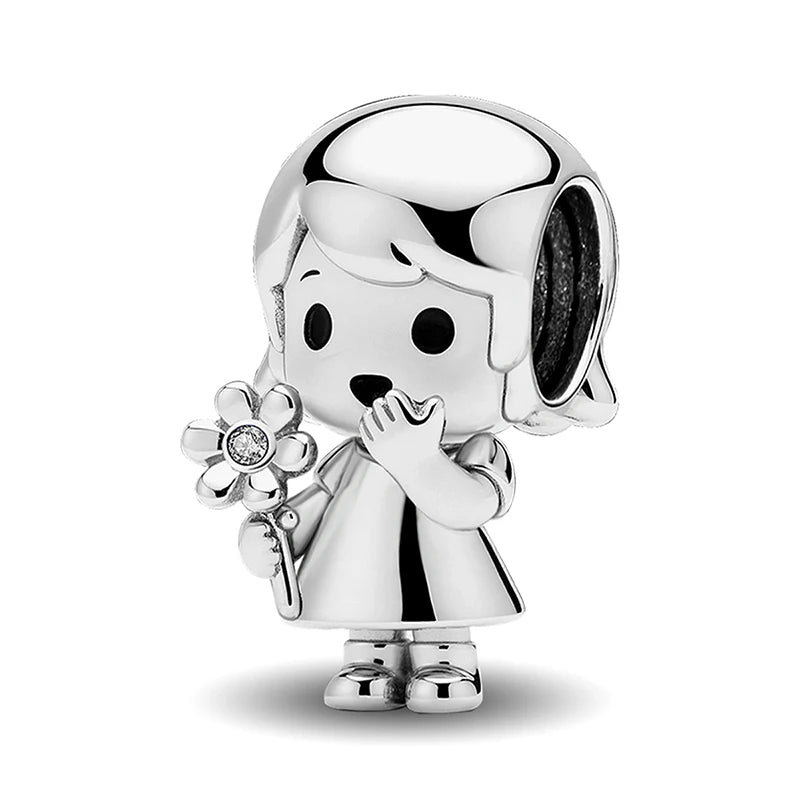 Charms aus 925er-Sterlingsilber für Jungen und Mädchen, Paar-Serie, Vorschlag, Geständnis, Perlen, passend für Original-Pan-Armbänder, edler Schmuck, Geschenk