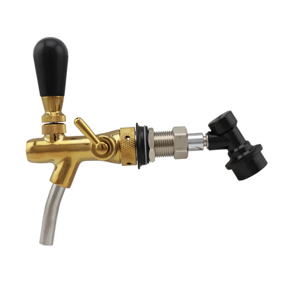Einstellbare Bier Tap Wasserhahn Mit Chrom Überzug, Bier Hause brauen Tap Mit Ball Lock Trennen Flüssigkeit Stecker