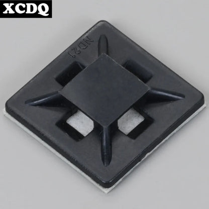 100 Stück selbstklebende Nylon-Kabelbinderhalter, Kabelbinder, fester Sitz, PA66, Kunststoff-Kabelklemmen, 3 m, 1600 t, stark klebende Kabelbinderhalterung