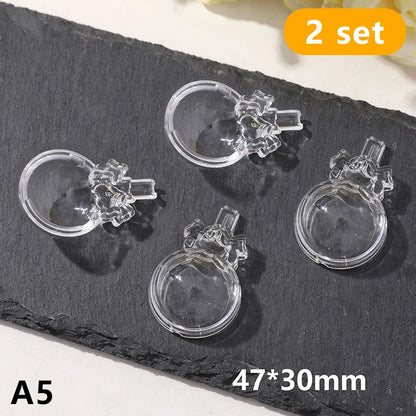 ieniaCC11 Parque2 Stück Tierhaar-Andenkenbox, transparent, für Hunde und Katzen, Fell, Aufbewahrungsbox für DIY-Gedenkdekoration, Geschenk für Haustierliebhaber, Display-Souvenir