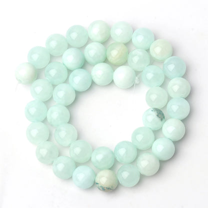6/8/10mm Naturstein Saphir Farbe Jade Perlen blau runde lose Perlen für Schmuck herstellung liefert DIY Charms Armbänder 15''
