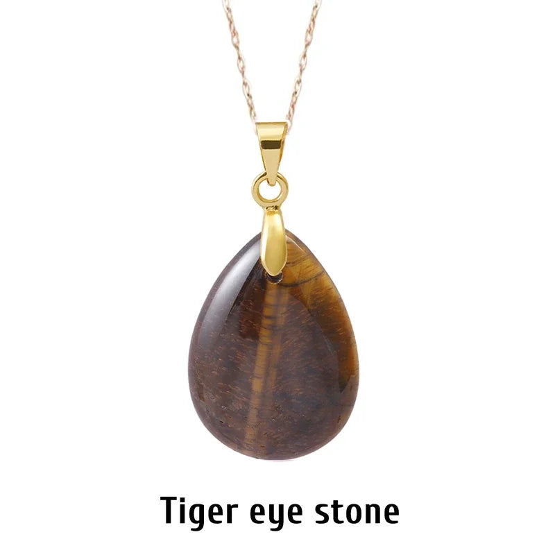 Naturstein Kristall Anhänger Teardrop Mode Halskette für DIY Halskette Ohrringe machen Schmuck Weihnachten Freundschaft Geschenk