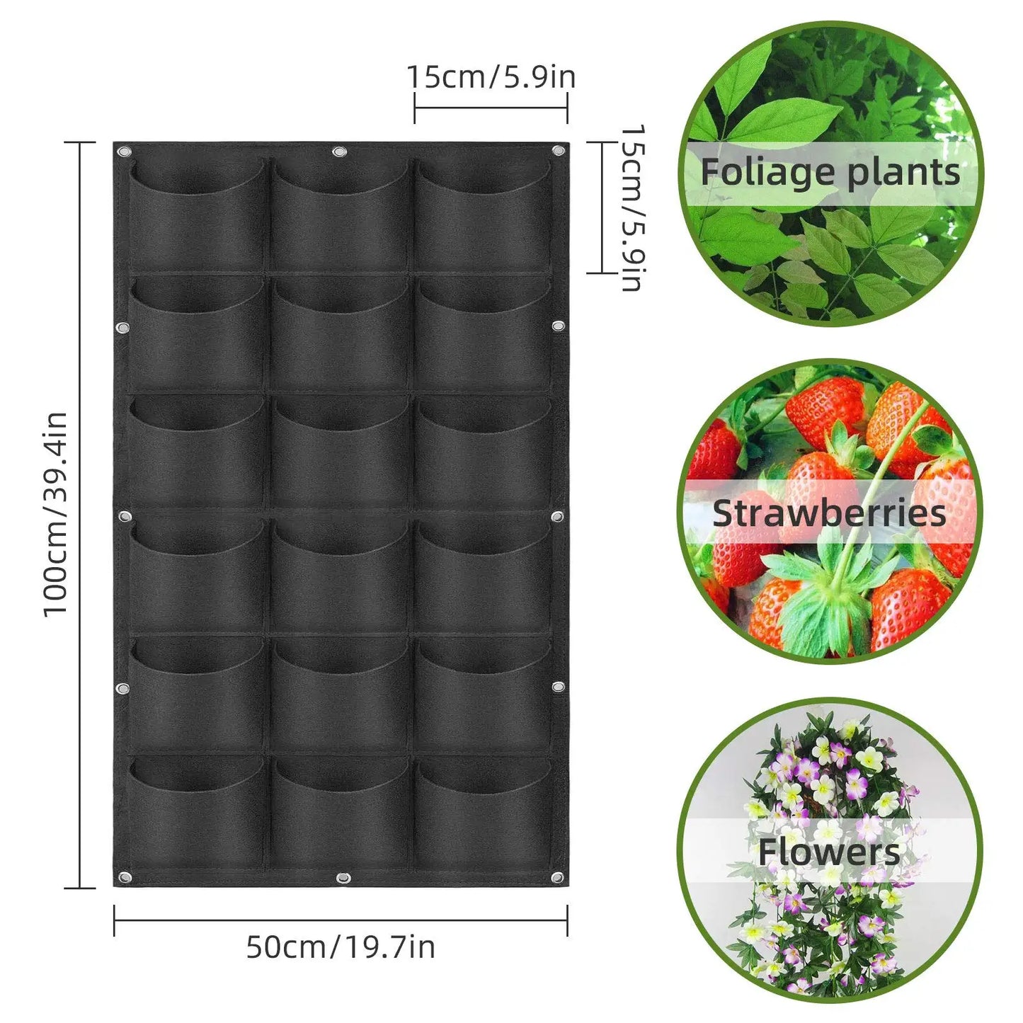 49 Taschen hängende Pflanz beutel, hängende vertikale Wand pflanzen pflanzen wachsen Taschen, Kräuter garten Pflanzer Outdoor Indoor wachsen