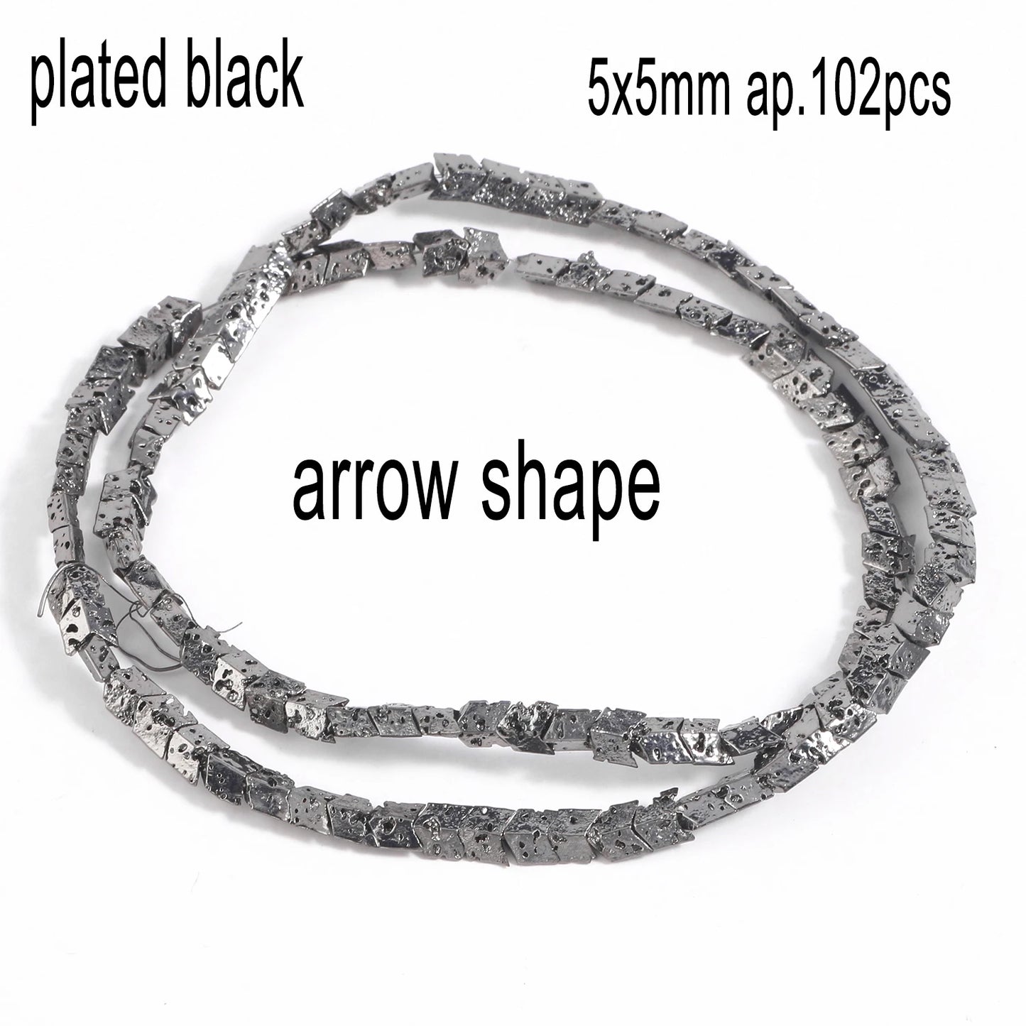 Schwarze vulkanische Lavagesteinperlen, Mineralperlen, Charms, Rohrwürfel, runde geometrische Formperlen für Schmuckherstellung, DIY-Armband