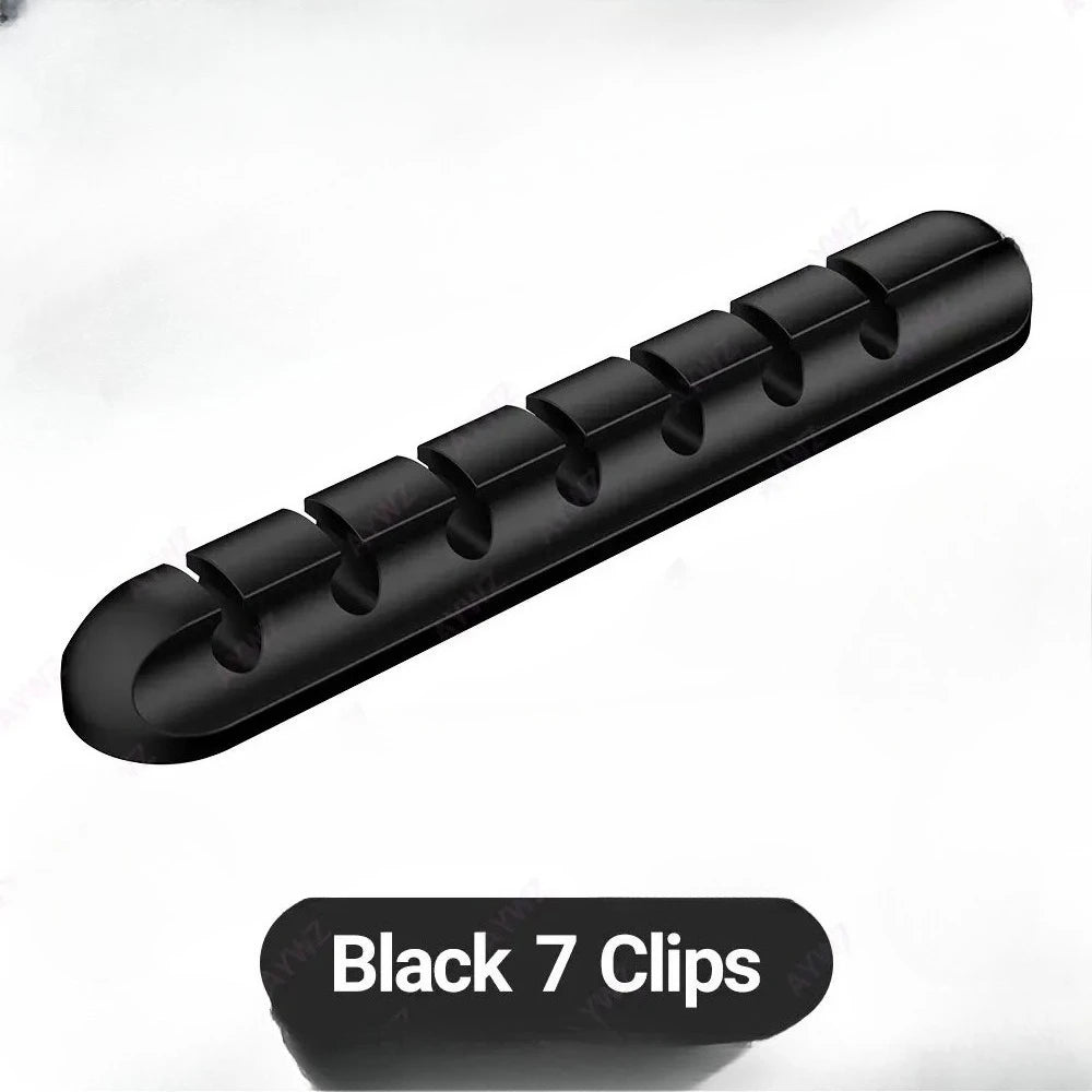 Großhandel Clips Kabelhalter für MouseHeadphone Kabel Organizer Kabel Organizer Silikon USB Kabel Wickler Desktop Tidy Management