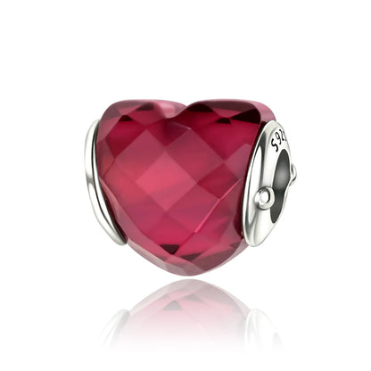 Rote Serie 925er Sterlingsilber, Koi-Herz, Pilz, Feuerwerkskörper, Kaffeemaschine, Charm, passend für DIY-Armbänder, Halsketten, exquisite lustige Geschenke