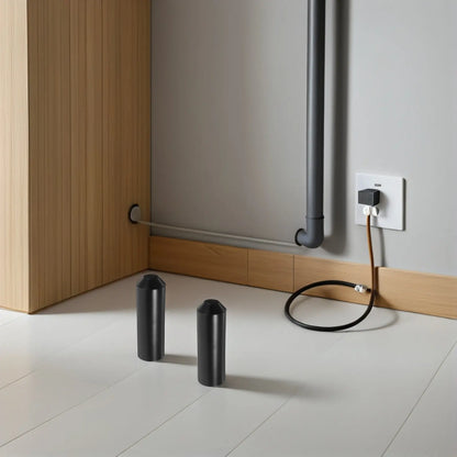 5 Stück Schrumpfkappen, schwarz, 1,5 Zoll, wasserdicht, mit Klebstoff ausgekleidet, für Netzkabel, Ethernet-Kabel, Bootsverkabelung, Schutzrohr