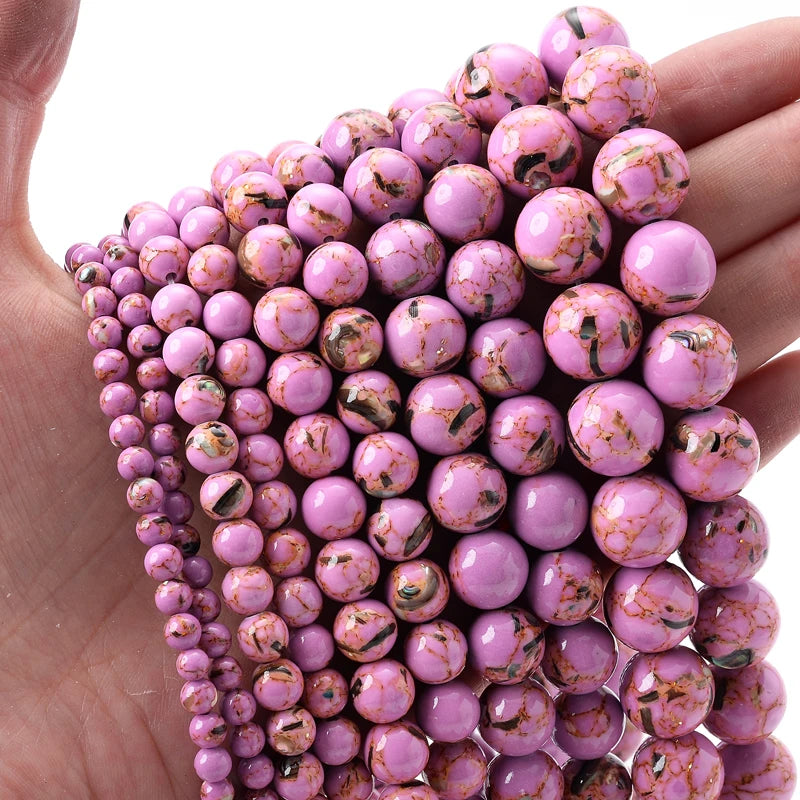 Natürliche rote Koralle Amazonit Türkise Achate Stein Runde lose Perlen für Schmuckherstellung DIY Armband Halskette handgemachte Handwerk