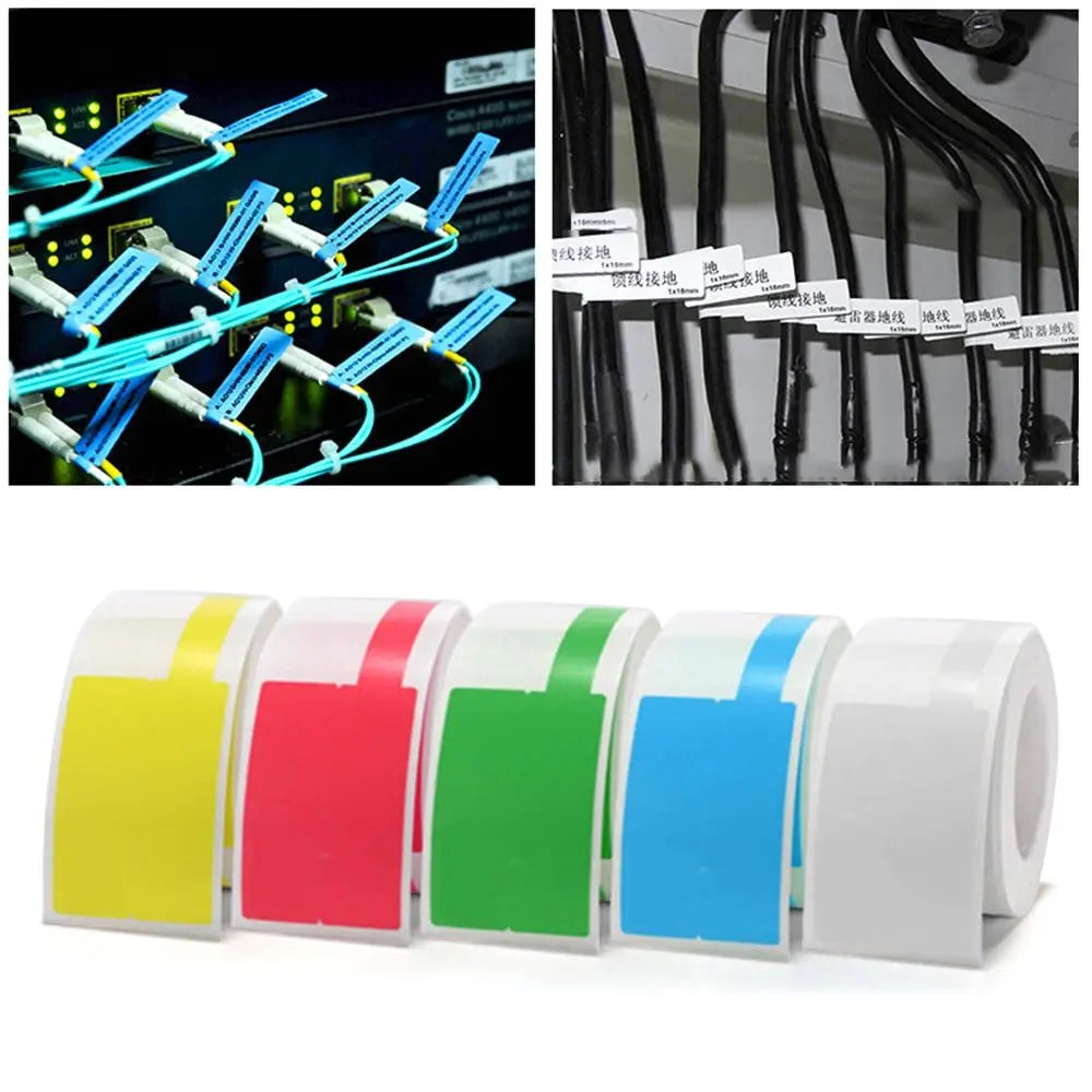 100 Stück wasserdichte Netzwerk-Organizer-Etiketten für Laserdrucker, Aufkleber, Kabeletiketten, Kabeletiketten, Drahtmarkierung, Kabelbinder