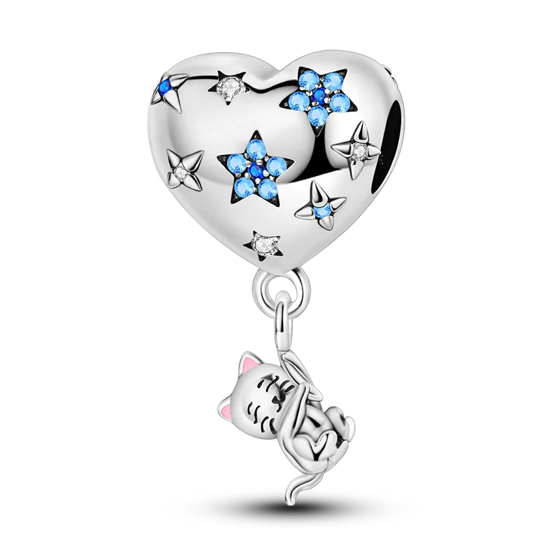 Charms aus 925er-Sterlingsilber, Baum des Lebens, Perlen, Kürbiskopf, Liebesherz, baumelnd, passend für Original-Armbänder, Halsketten, DIY-Modeschmuck