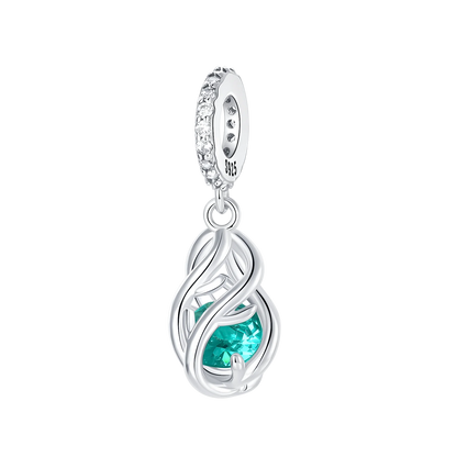 Anhänger aus 925er-Sterlingsilber, grüne Serie, Blumenbaum, Apfel-Anhänger, DIY, feine Perlen, passend für Original-Charms-Armbänder, Damenschmuck, Diy