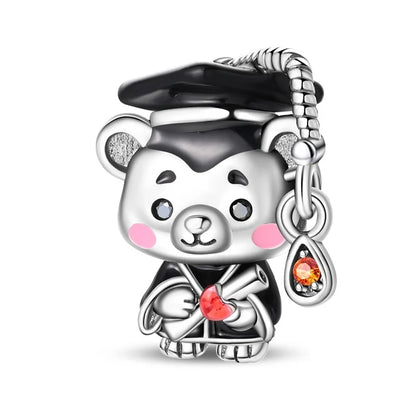 Heißer Verkauf 925er Sterlingsilber, niedliche Panda-Perlen und Pinguin-Anhänger, passend für Schlangenarmband, Boutique-Halskette, schwarzer Anhänger, Geschenk