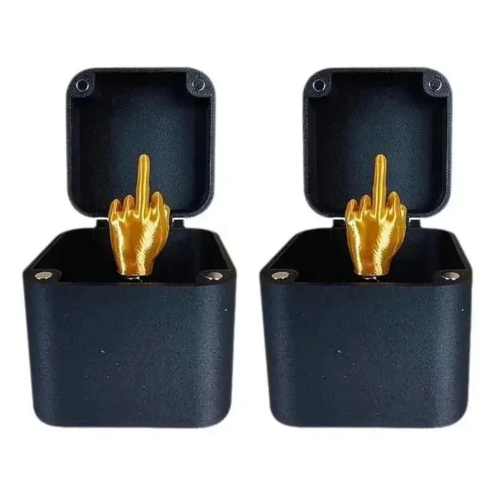 Aus der Box Pop-up Mittelfinger Geschenkbox Kreativer Schreibtisch Home Decor Geschenke Mittelfinger Neuheit Weihnachten Lustiger Streich Geschenk2025