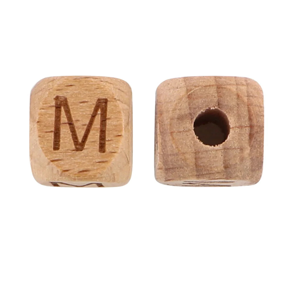 10/20/30/50 Stück Buchenholz-Buchstabenperlen 10mm 12mm Umweltfreundliche Naturholz-Alphabetperlen für Armband- und Halskettenherstellung