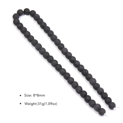 Piedras volcánicas natürliche schwarze Lava zylindrische quadratische Abacus-Steinperlen für Schmuckherstellung, DIY-Schmuck, Armbänder, handgefertigt