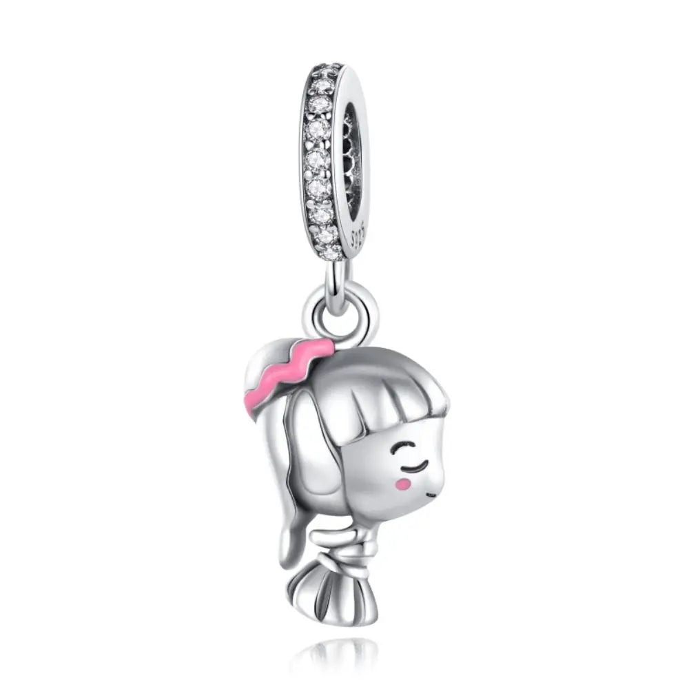 Romantischer 925 Sterling Silber Liebesschlüssel Herz-zu-Herz Charm für DIY Armband Halskette Verlobung Party Geschenke