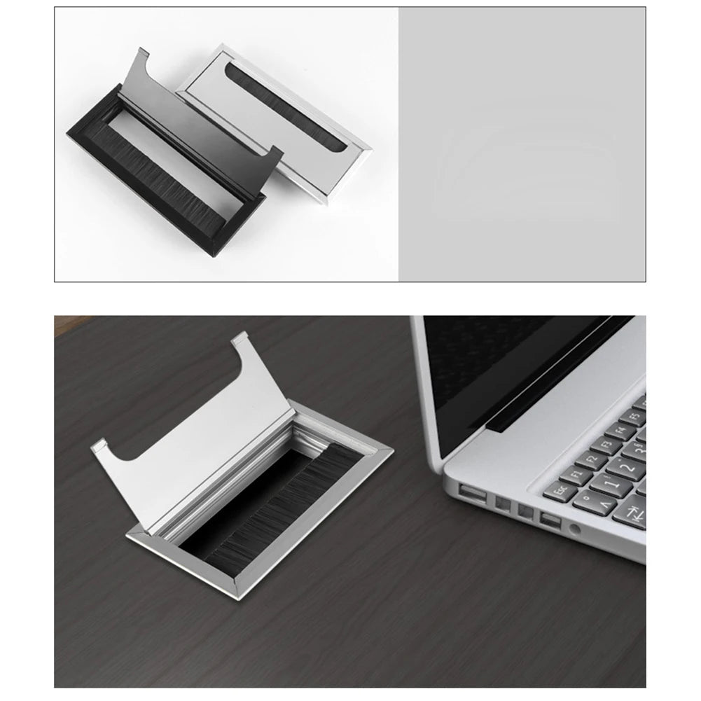 Draht Loch Abdeckung Outlet Port Tisch Computer PC Schreibtisch Platz Kabel Tülle Linie Halter Aluminium Legierung Kabel Organisieren Loch Abdeckung