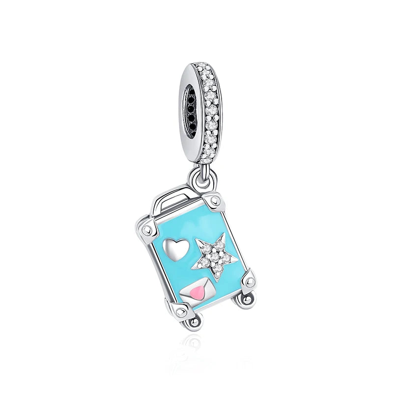 Original 100% 925 Sterling Silber Charm Bead Reise Taxi Motorrad Riesenrad Charms Fit Pandora Armbänder Frauen Diy Schmuck