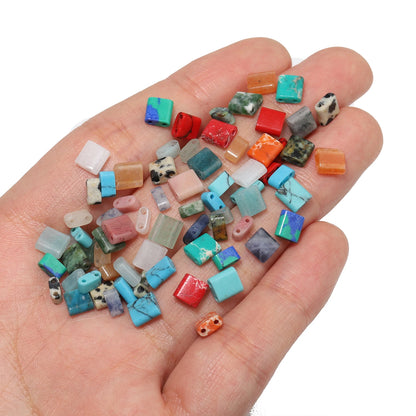 Naturstein Zwei Loch Perlen Doppellöcher Tigerauge Sediment Jaspis Rechteck Perlen für Handarbeit DIY Böhmen Armband Schmuck