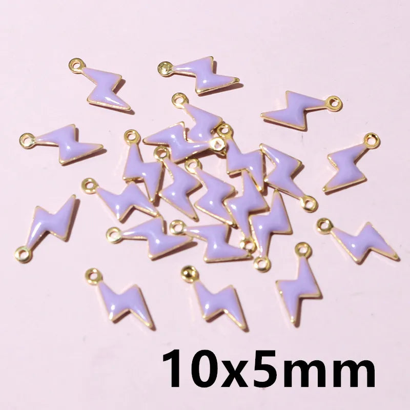 20 Stück Edelstahl Emaille Dolphin Lightning Moon Charms Anhänger für Ohrringe Armband Halskette DIY Schmuck Herstellung Zubehör
