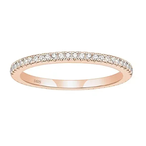 Trumium 2 mm echtes S925-Sterlingsilber, Ehering, Zirkonia, volle Ewigkeit, stapelbar, Verlobungsringe für Frauen und Mädchen, Geschenke